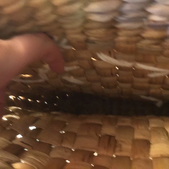 Large Straw Tote Bag Embroidery Natural Neutral Coastal Grandmother Grandma - Picture 5 of 7